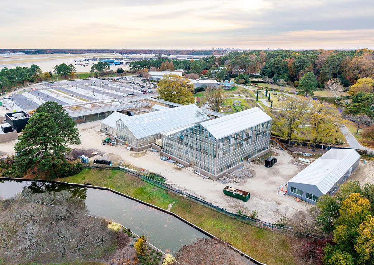 Perry Conservatory during construction