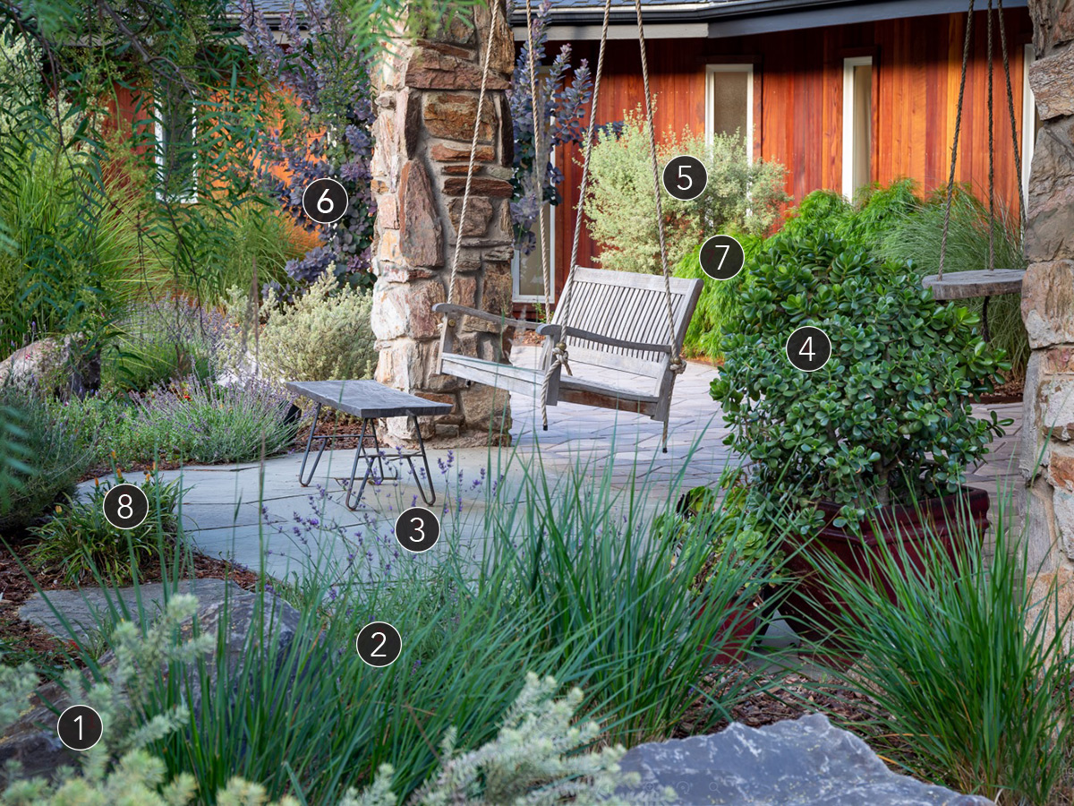 Pati garden with labels