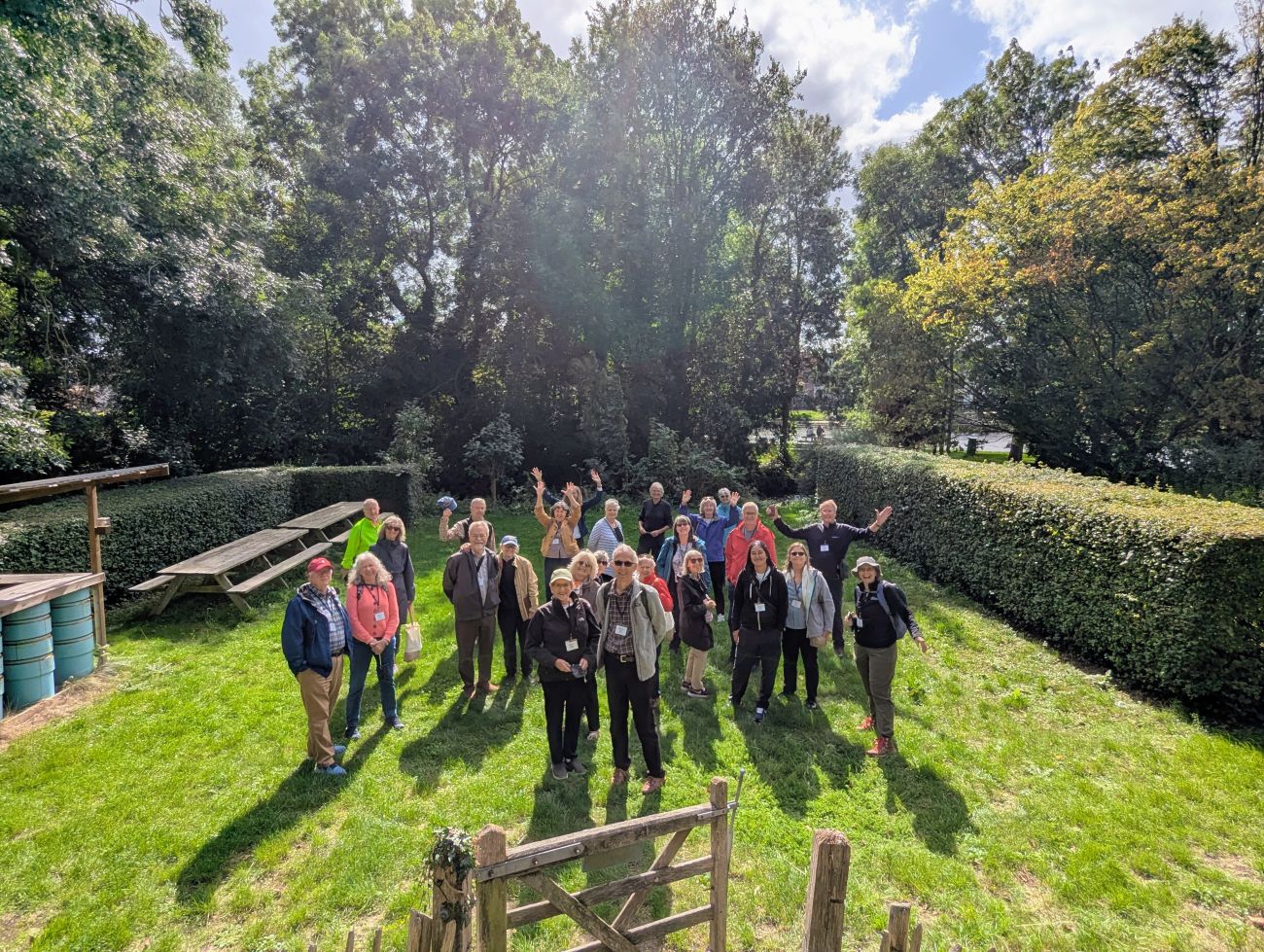 Fine Gardening Netherlands tour group gathered at De Theetuin in Weesp