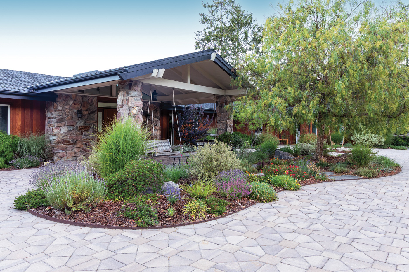 Driveway planting beds