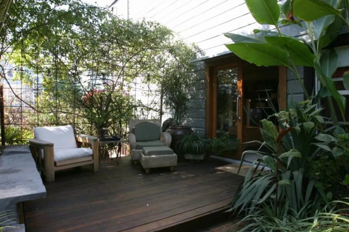 fenced in garden