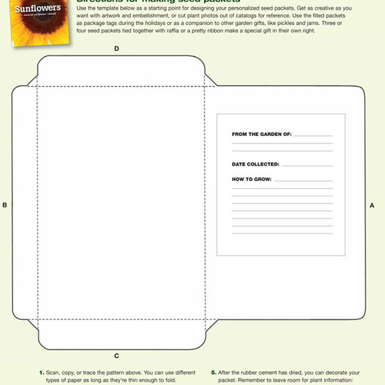 garden seed envelope templates